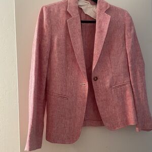 MaxMara Red and White Striped Blazer